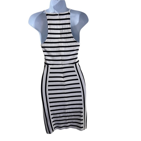 Cupcakes and Cashmere Elliot Stripe Body-Con Dress Black White Sleeveless Sz XS - Picture 7 of 11